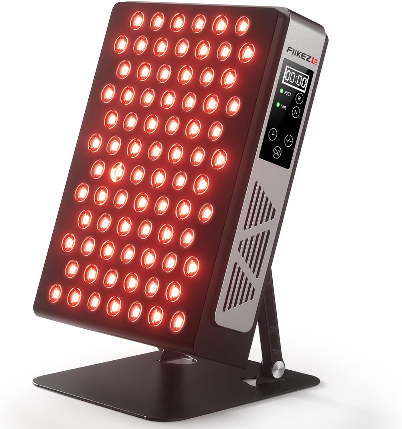 FliKEZE Infrarotlampe mit 78 Dual-Chip LEDs (660/850 nm) – Rotlicht-Therapiepanel für Gesicht & Körper