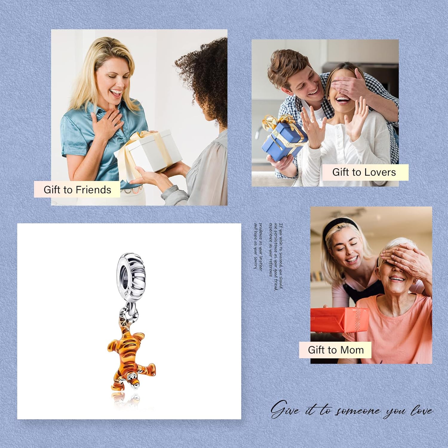 Thumbnail 5 de Doyafer 925-Silber Charms-Set für Pandora-Armband & Kette – Cartoon Liebe, Tiere & Familie