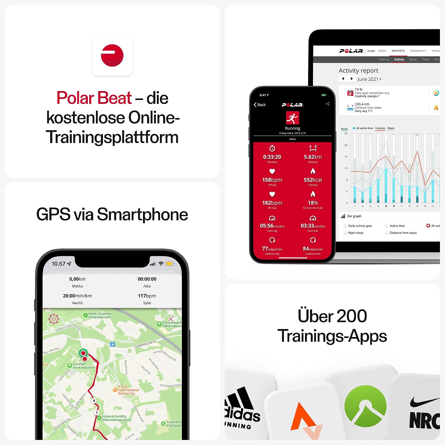 Detalle de Polar H10 HF-Sensor – Schwarz ANT+ & Bluetooth, EKG-Genauigkeit, HRV-Messung, wasserdicht, maschinenwaschbarer Gurt, kompatibel mit vielen Sportarten