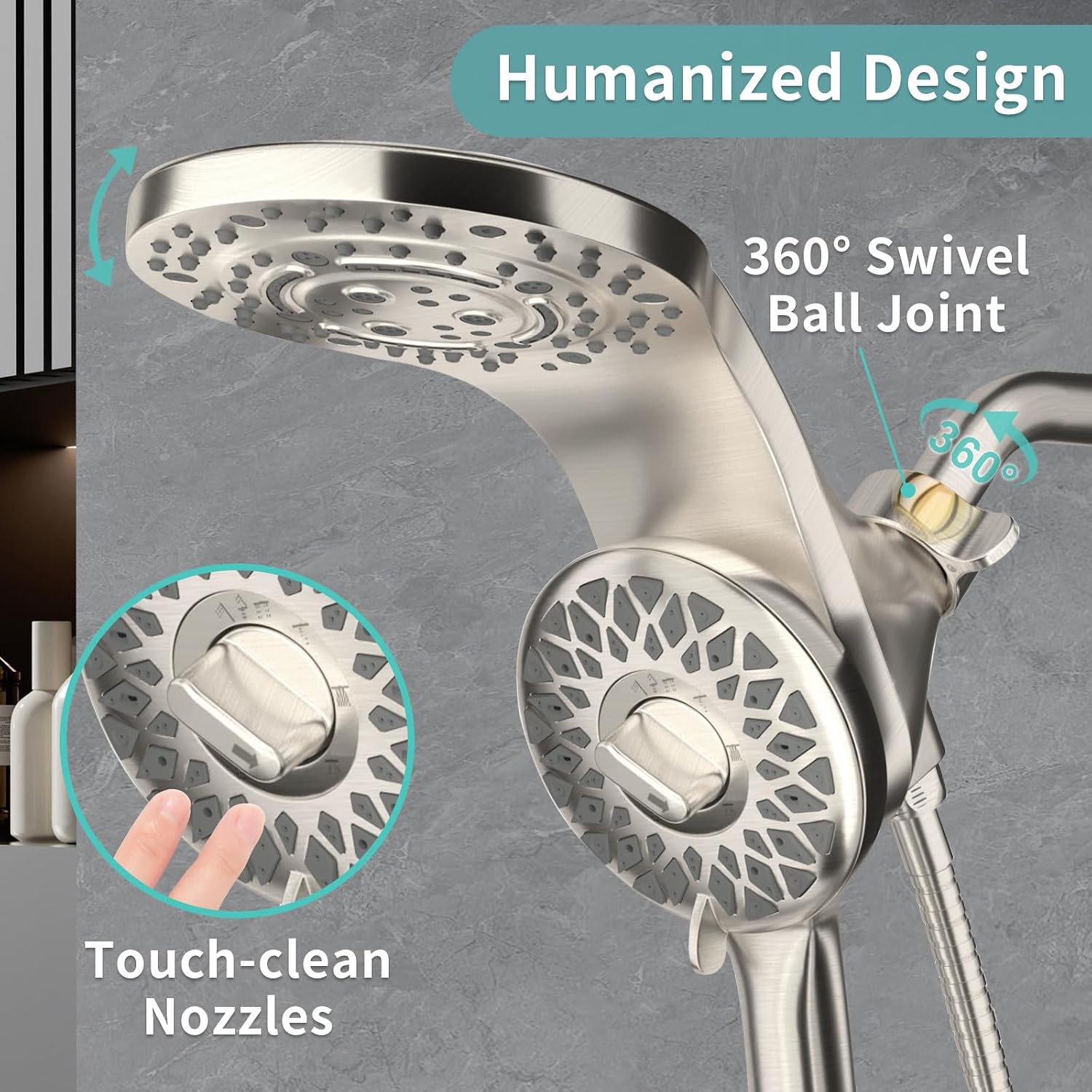 Thumbnail 6 de EAARSUO Magnetic Showerhead in Brushed Nickel