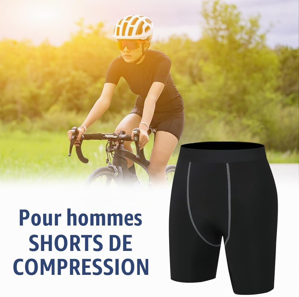 Thumbnail 6 de AUYAO compressieshorts voor heren, set van 2, ademend en sneldrogend