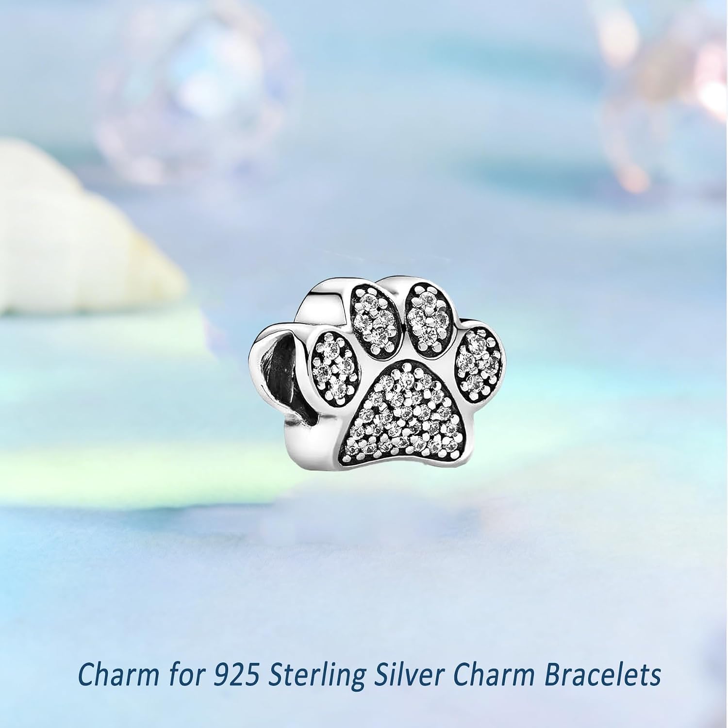 Detalle 2 de Tierpfoten Charm aus 925 Silber mit 5A Zirkonia