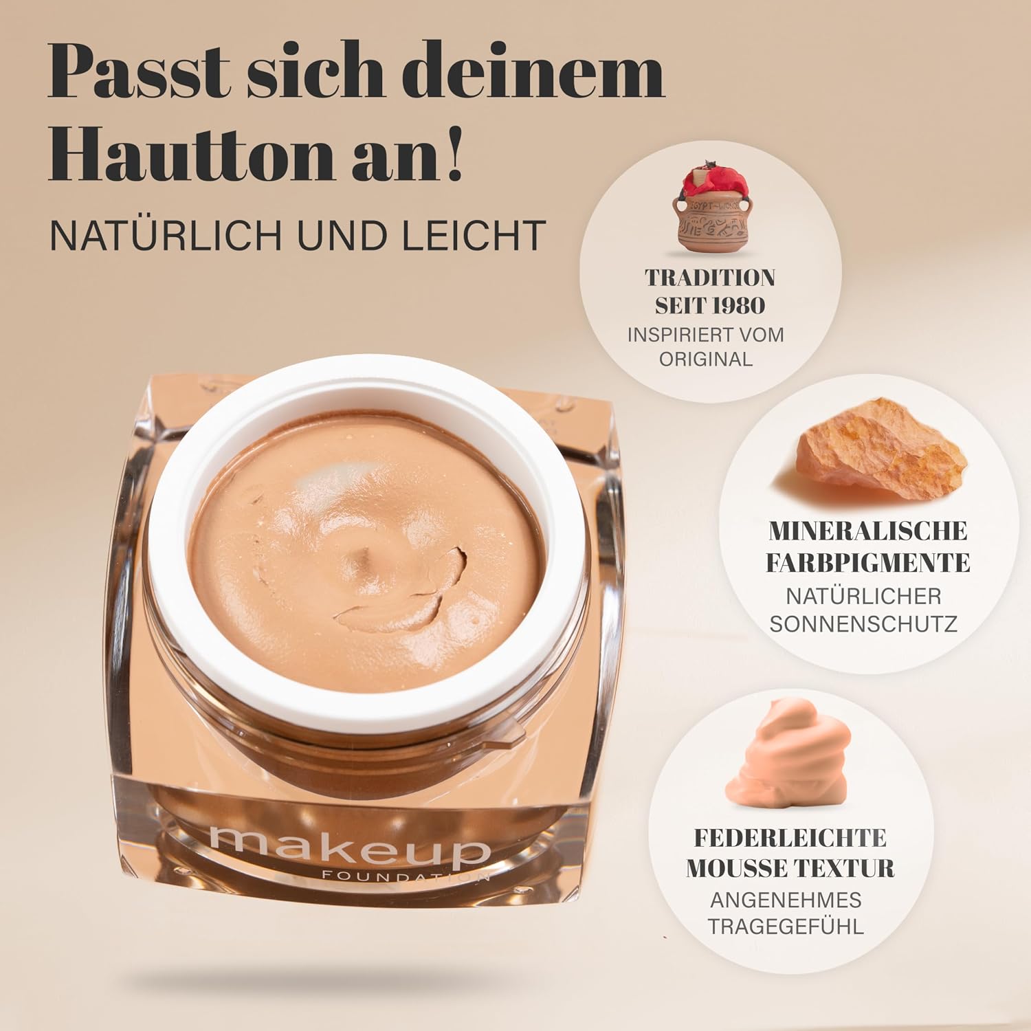 Detalle de Make-up Mousse 4-in-1 für natürlich matt