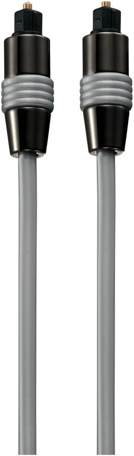 Detalle de HD Supply TC030-100 Toslink S/PDIF Audio Kabel – optisch LWL, Stecker-Stecker, Ø 6,0 mm, 10 m, Grau