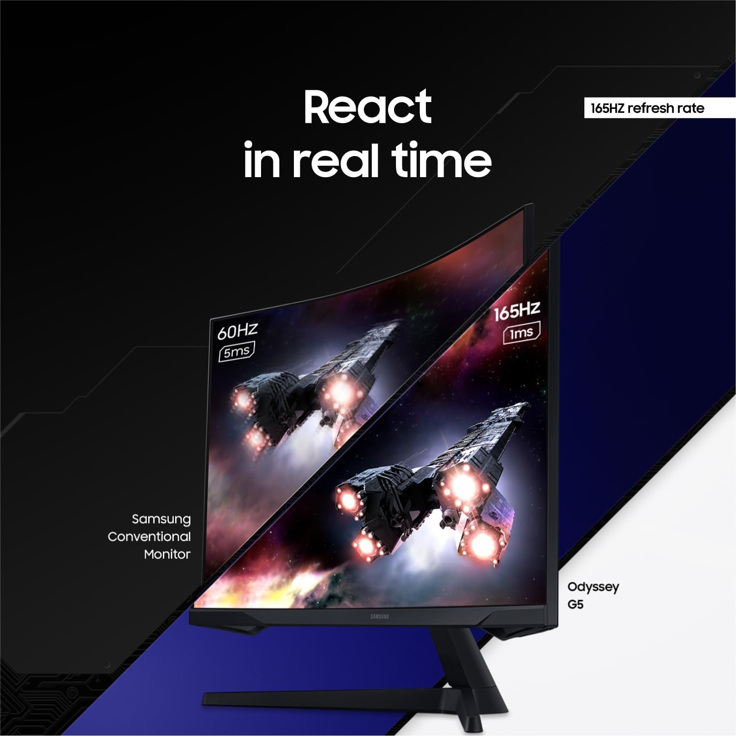 Detalle 2 de Samsung Odyssey G55C 165Hz QHD Curved