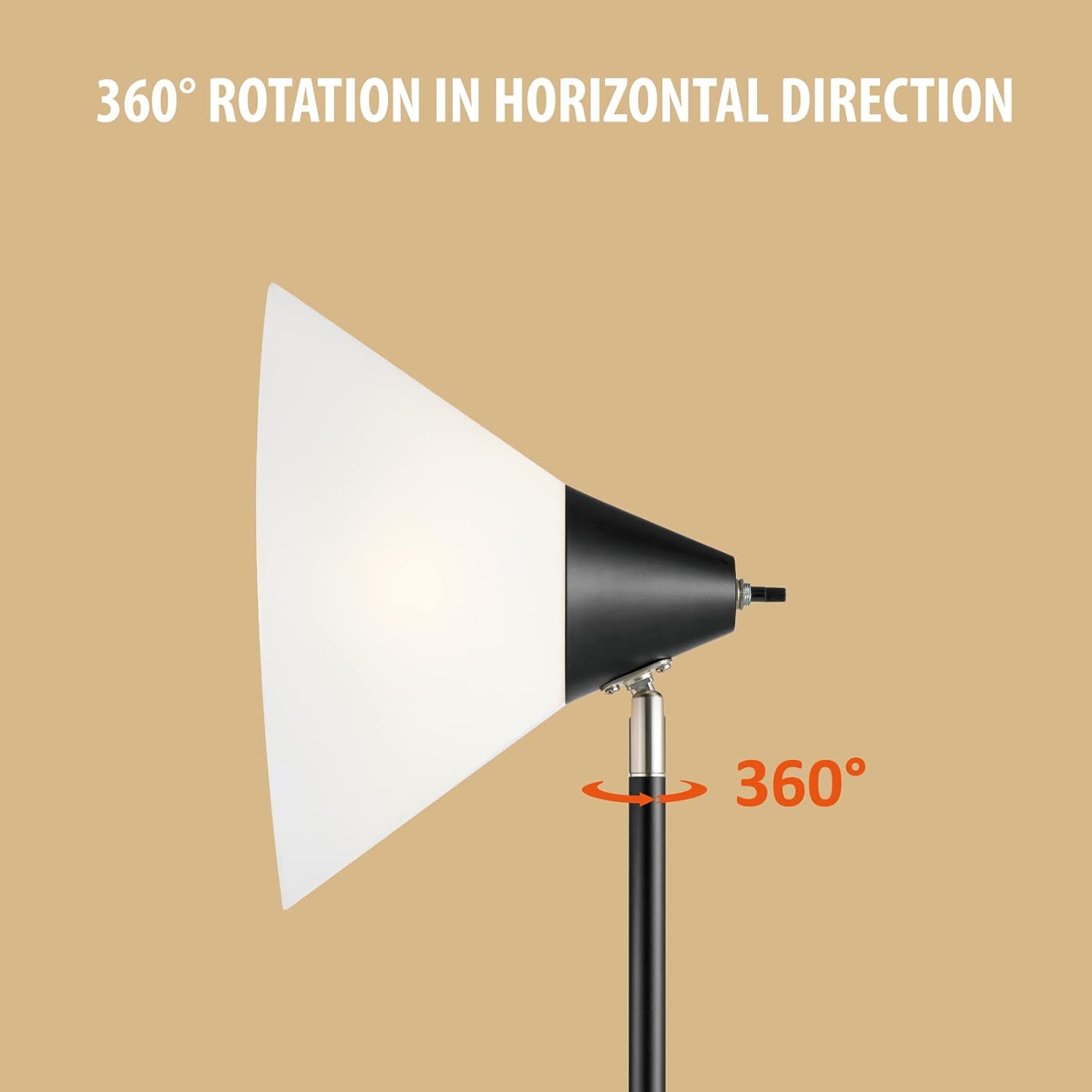 Thumbnail 3 de lianheng Torch floor lamp with rotatable head and E27 bulb holder (no bulb included)