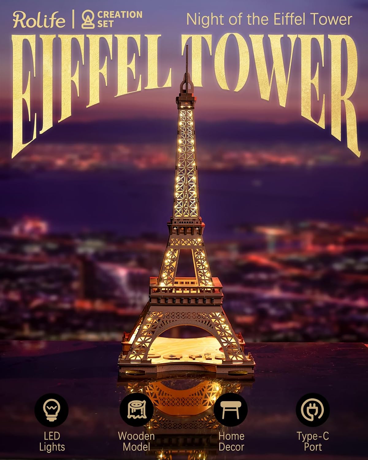 Thumbnail 3 de Rolife Eiffelturm 3D Puzzle