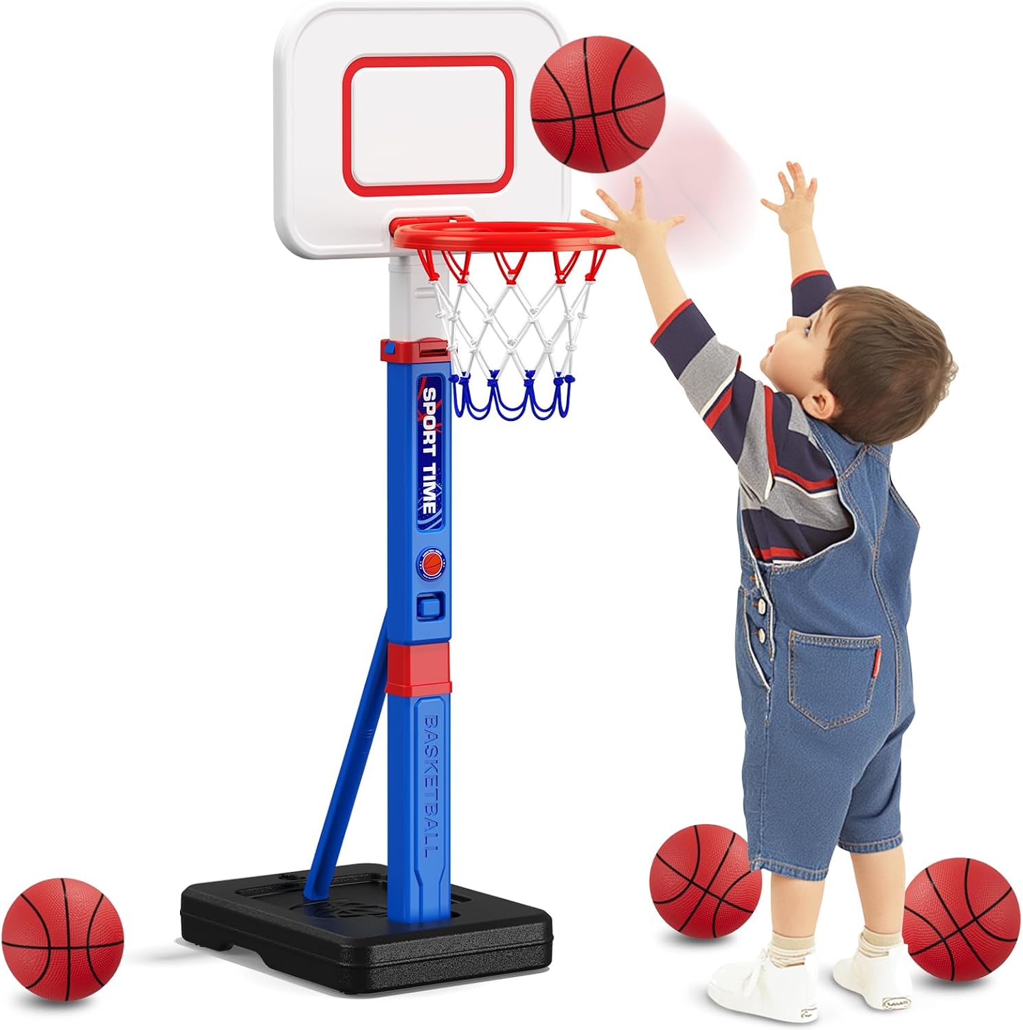 Detalle de HYES Toddler Basketball Hoop 55" adjustable