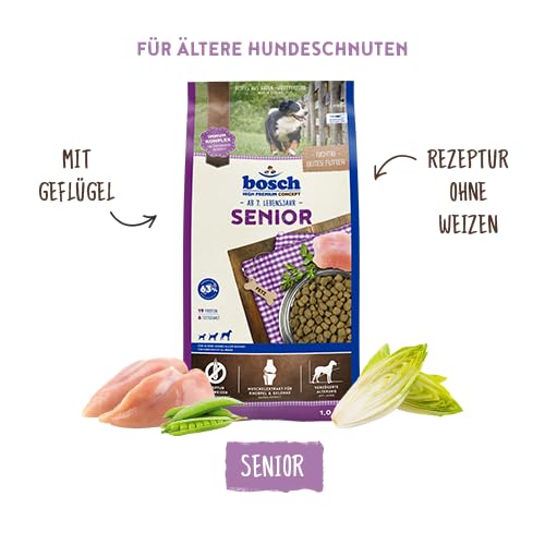 Detalle de Bosch HPC Senior Hundefutter trocken, 12,5 kg – ausgewogen, wheatfrei und zuckerfrei