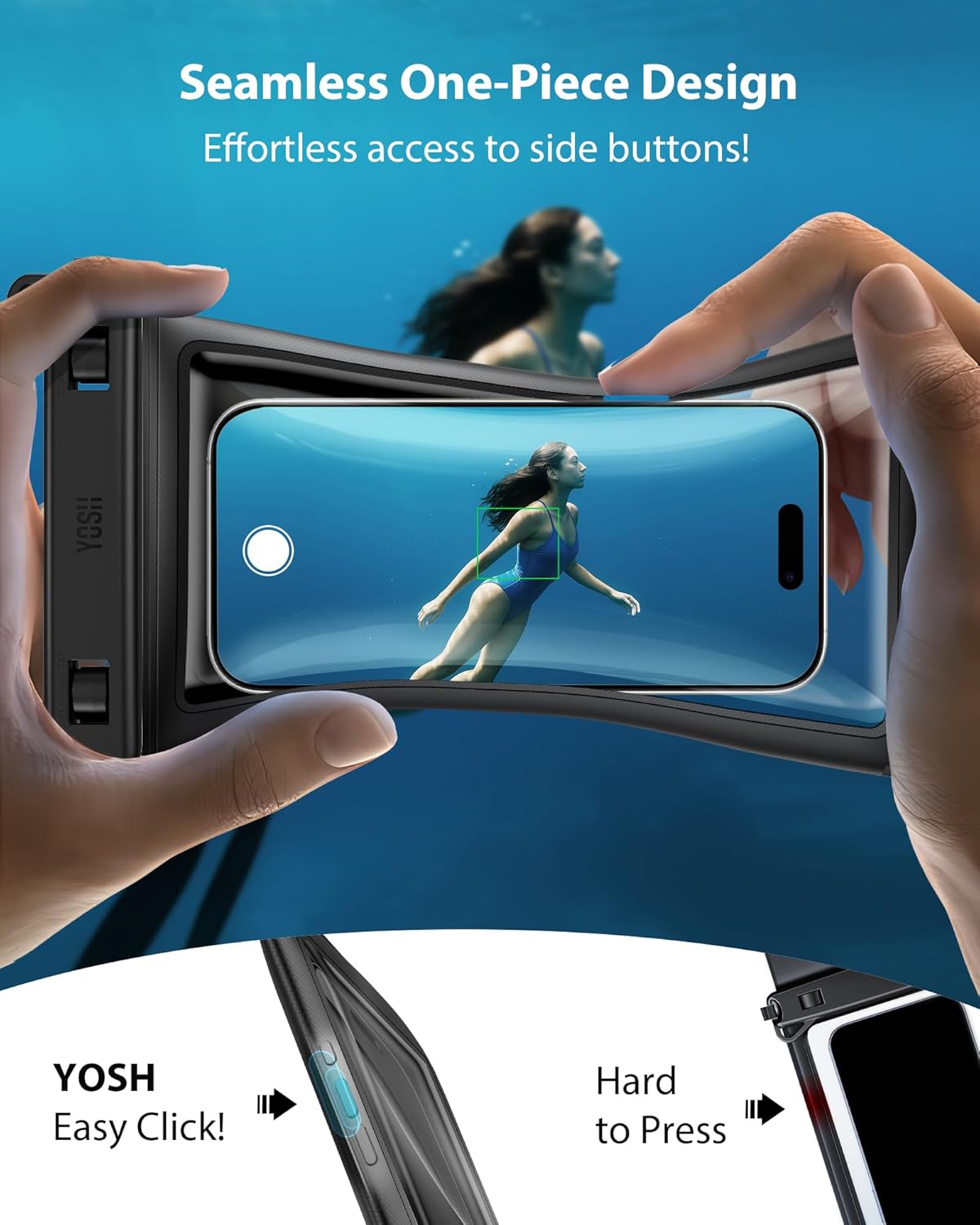 Thumbnail 2 de YOSH Waterproof Phone Pouch [2026 3D Double Space] IPX8 Crossbody Case for 7.5" Smartphones