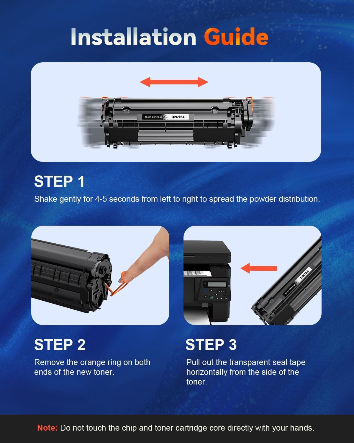 Thumbnail 4 de Skydo Q2612A 12A Black Toner Cartridge 2-Pack, Up to 2,000 Pages Each