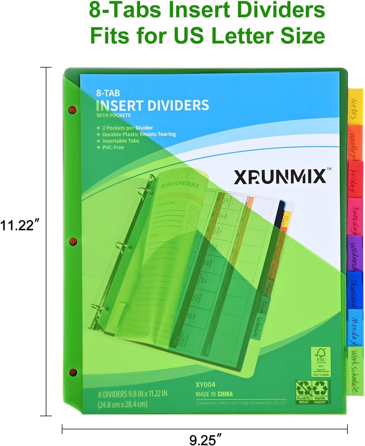 Detalle 2 de 8-Tab Binder Dividers with Pockets