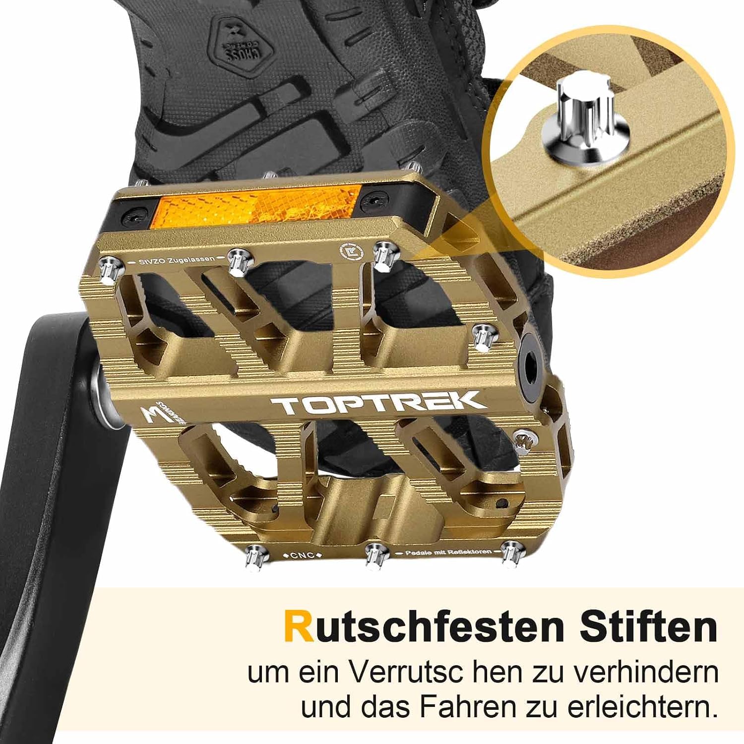 Detalle 2 de toptrek Fahrradpedale CNC Aluminium 200 g