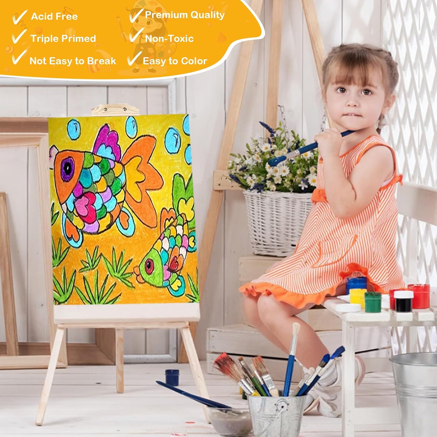 Detalle de Koncci 20x25cm Canvas Panels 10 Pack