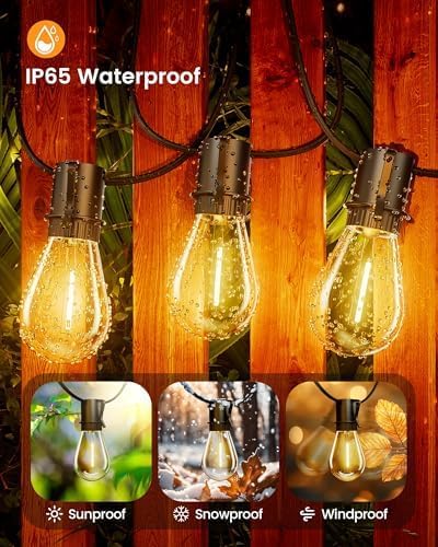 Detalle 2 de Torkase GLS-20J2P-E17-S14- Outdoor String Lights, 32 Shatterproof Bulbs