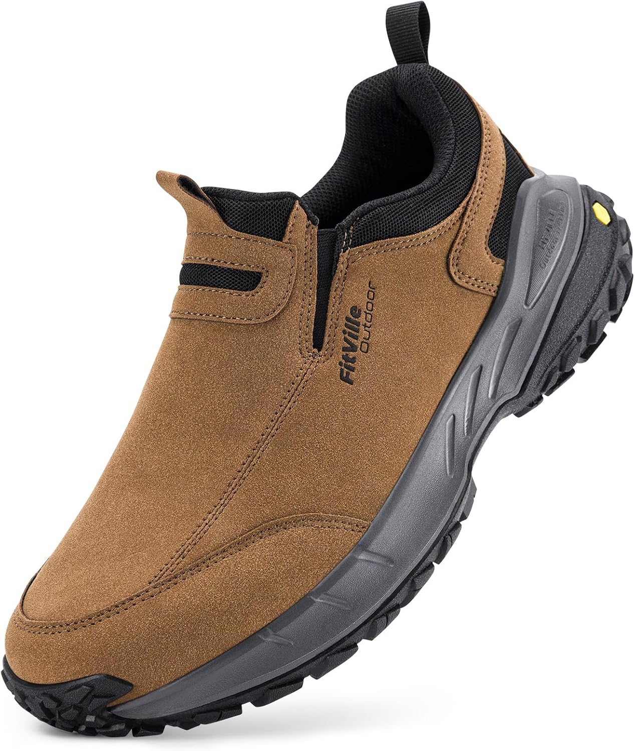Detalle de FitVille Wanderschuhe Herren Extra Breit – Trekking-Schuhe mit rutschfester Sohle und Fußgewölbeunterstützung