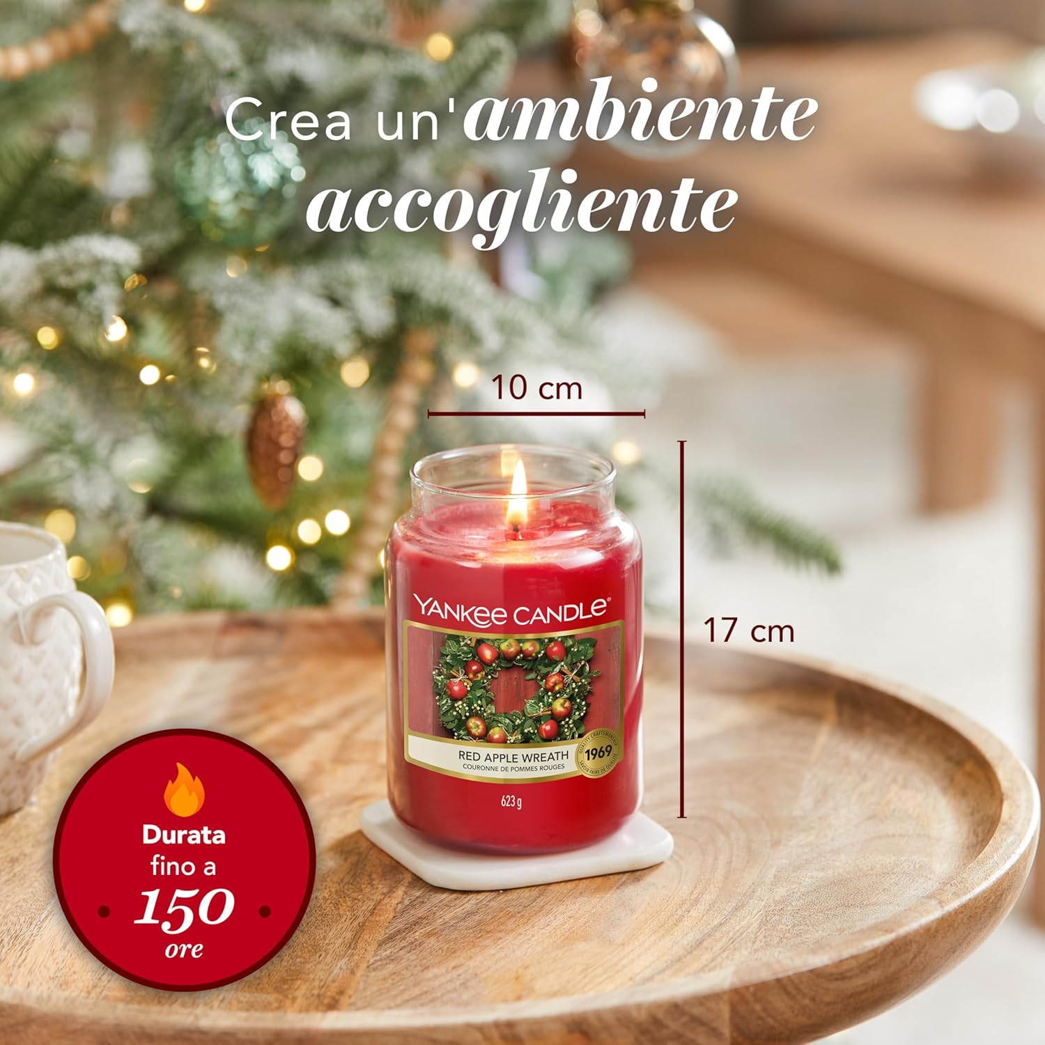 Thumbnail 5 de Yankee Candle Candela profumata in giara grande Red Apple Wreath