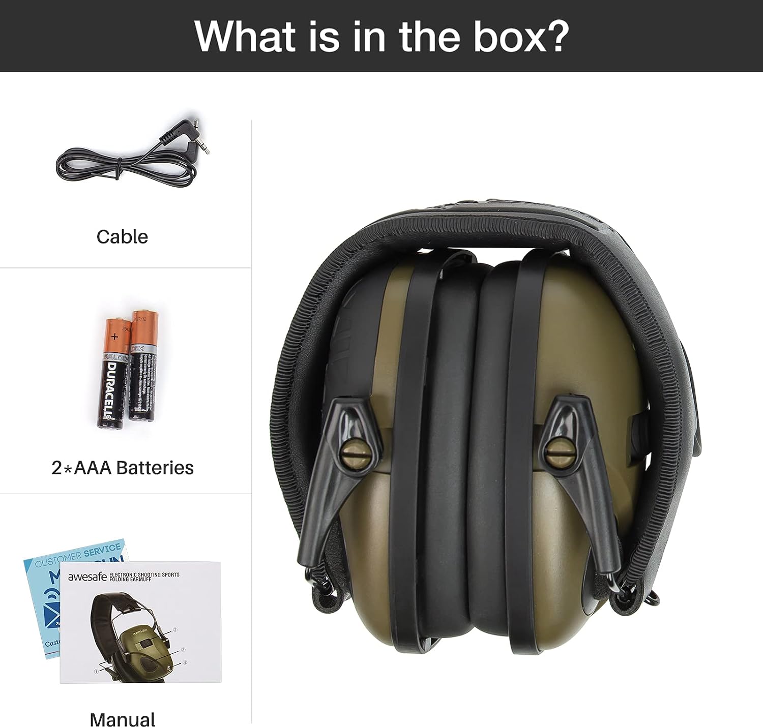 Thumbnail 6 de awesafe GF01 Electronic Shooting Earmuffs (NRR 24) – noise reduction ear defenders for shooting and hunting