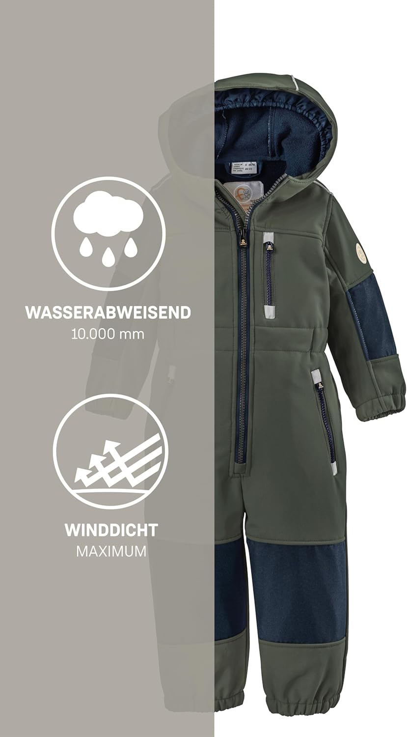 Thumbnail 5 de First Instinct by Killtec Unisex Baby Fiow 35 Mns Onpc Softshell Overall mit Kapuze