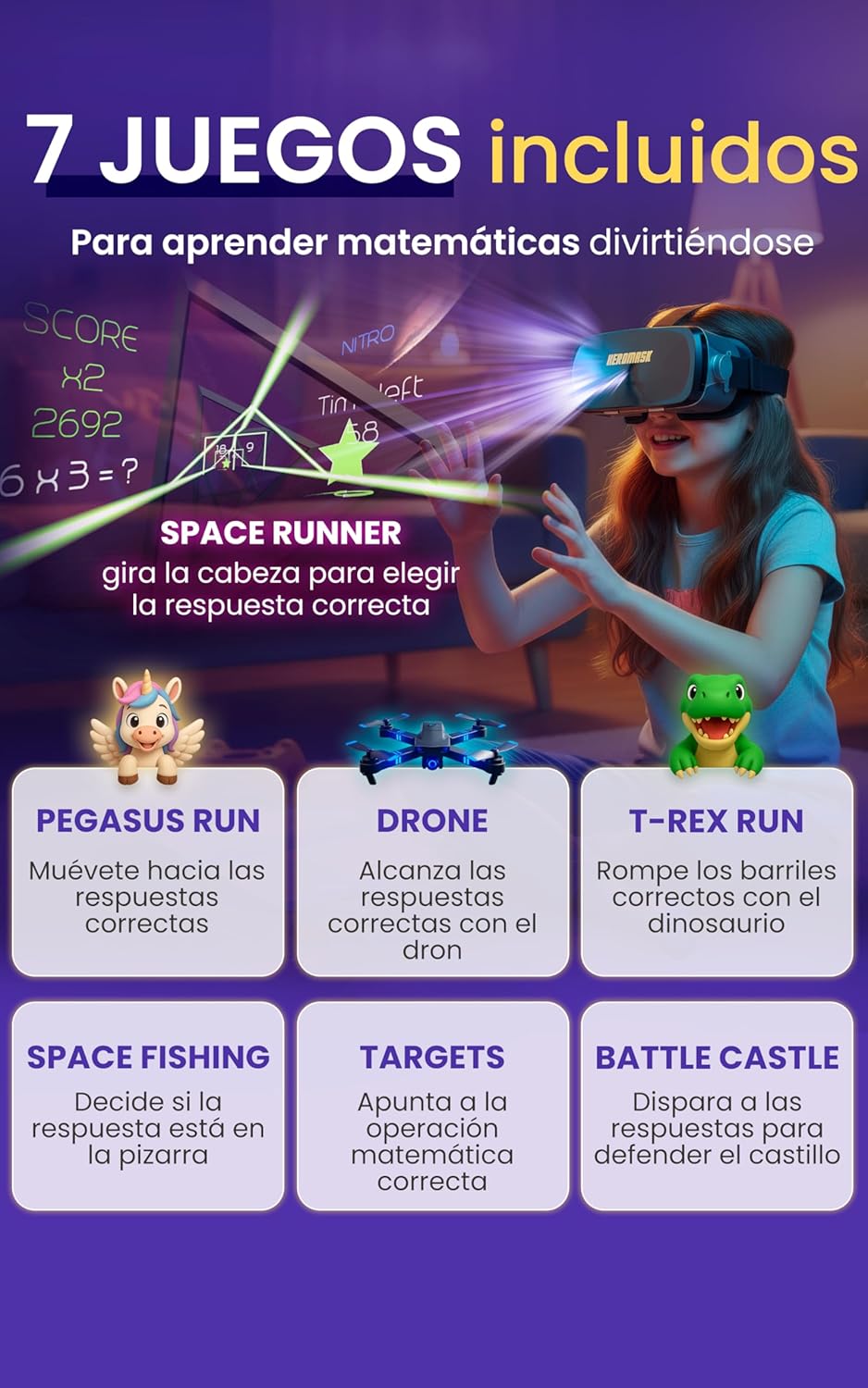 Detalle de Heromask VR HeroMask gafas educativas 5‑12 años