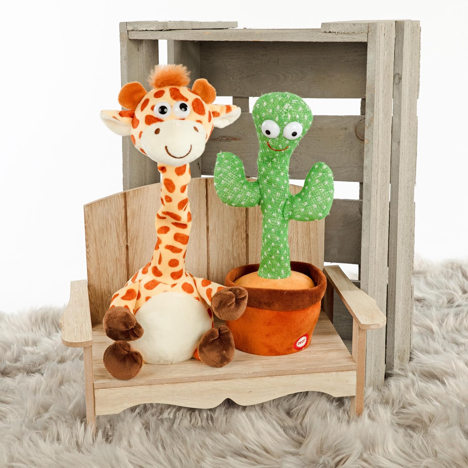 Thumbnail 4 de Idena 40362 pratende giraffe-knuffel van polyester, ca. 32 cm