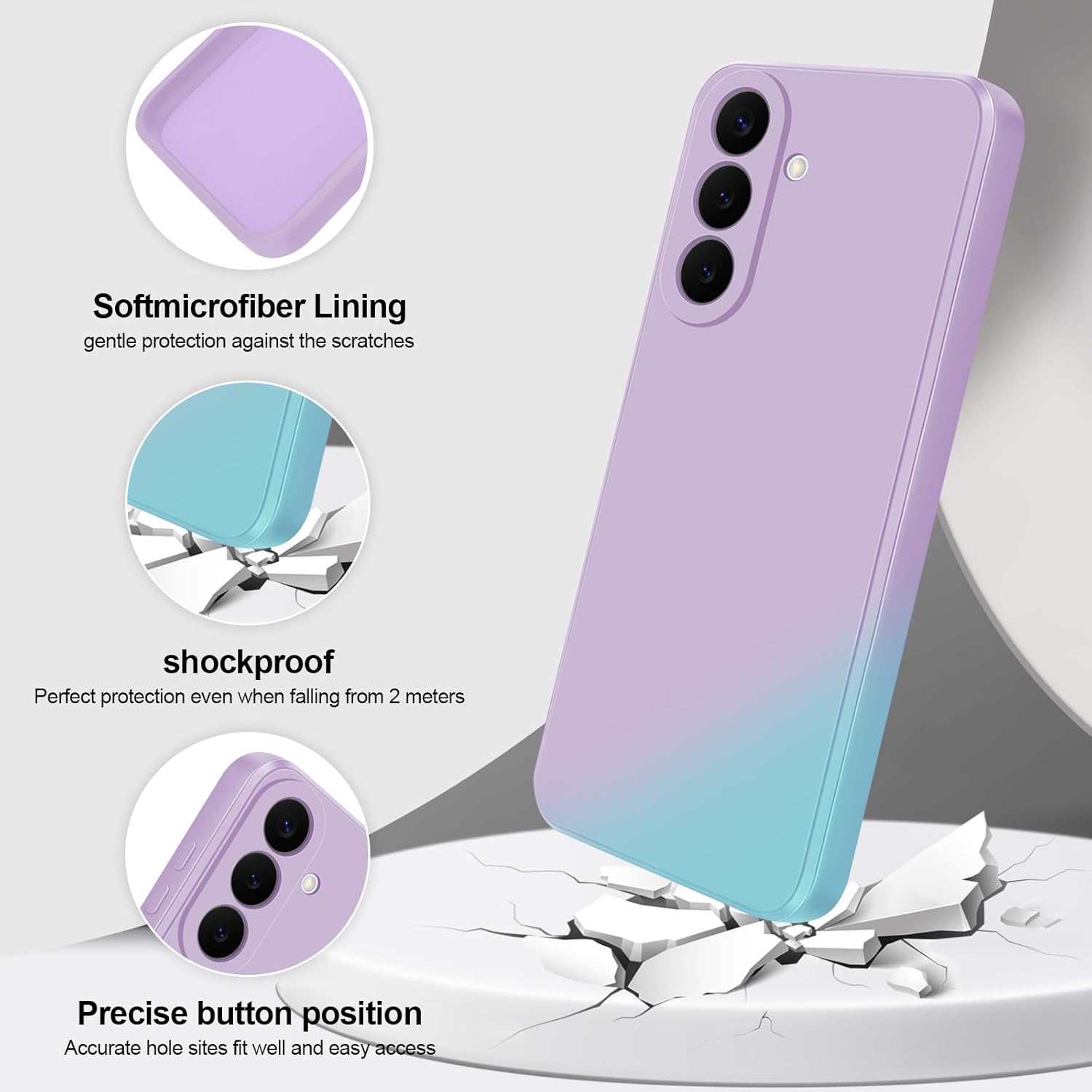 Thumbnail 1 de GiiYoon Case for Samsung Galaxy S26 — Silky-Soft Liquid Silicone Case in Purple