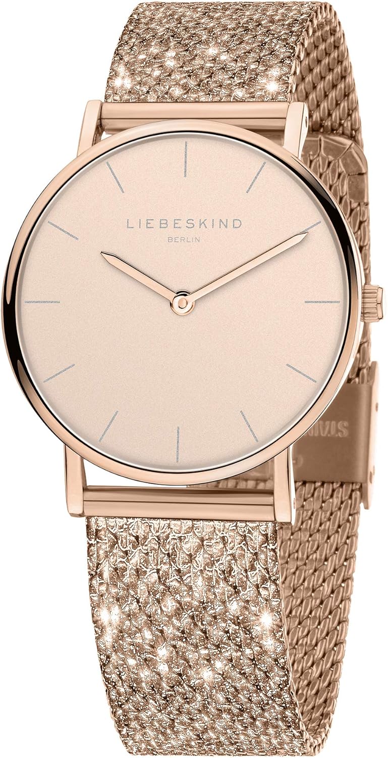 Thumbnail 1 de LIEBESKIND BERLIN Damenuhr – Runde Quarzuhr 34 mm, Glitter Mesharmband, 5 ATM