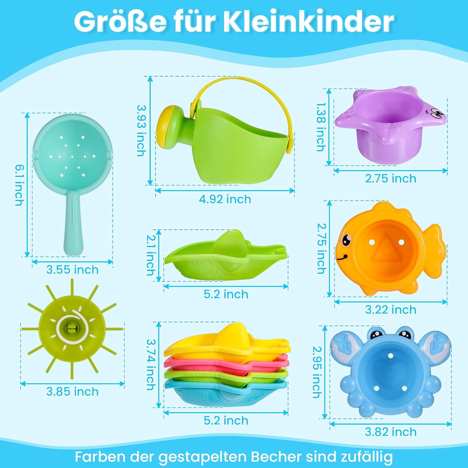 Thumbnail 6 de Badespielzeug 10 Stück 1–4 Jahre