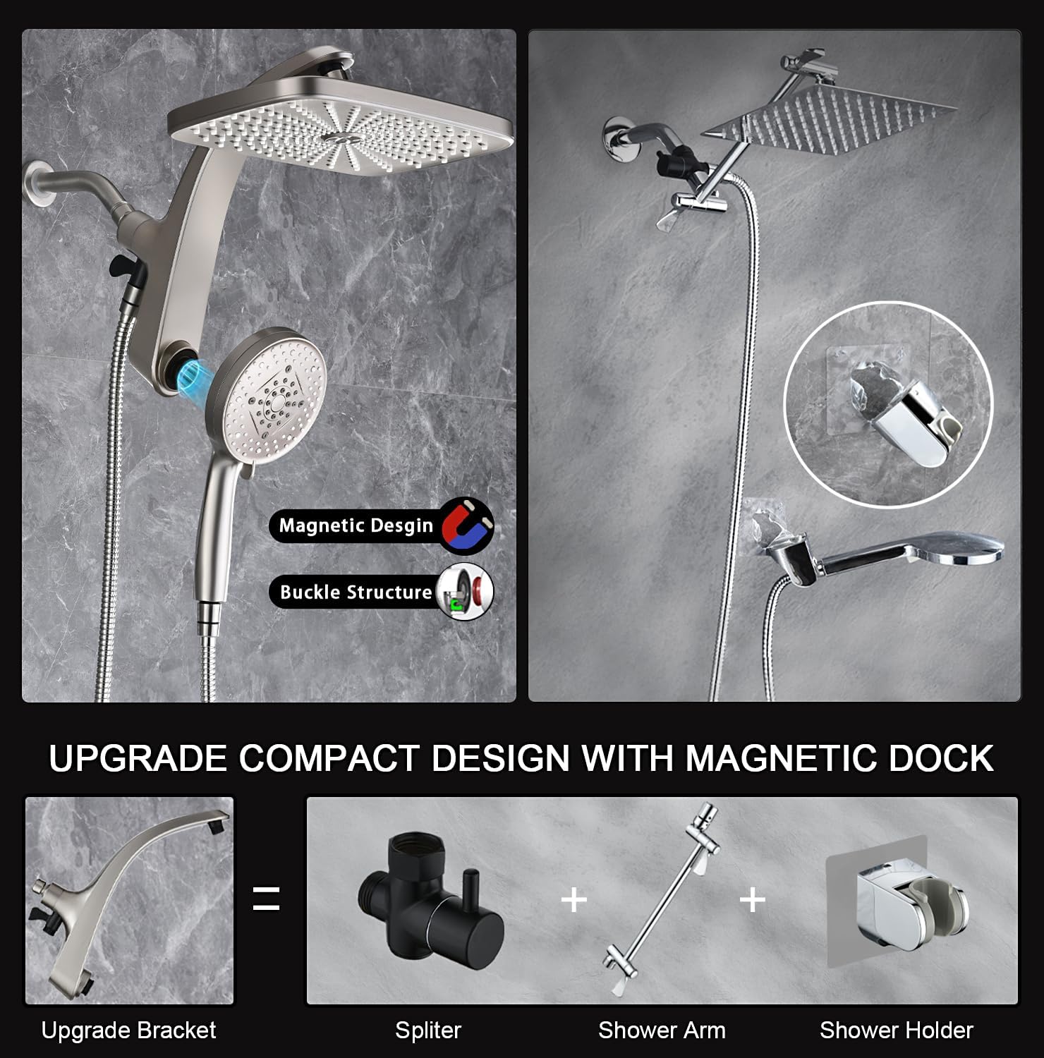 Detalle 1 de High Pressure Rain Shower Head 12 inch