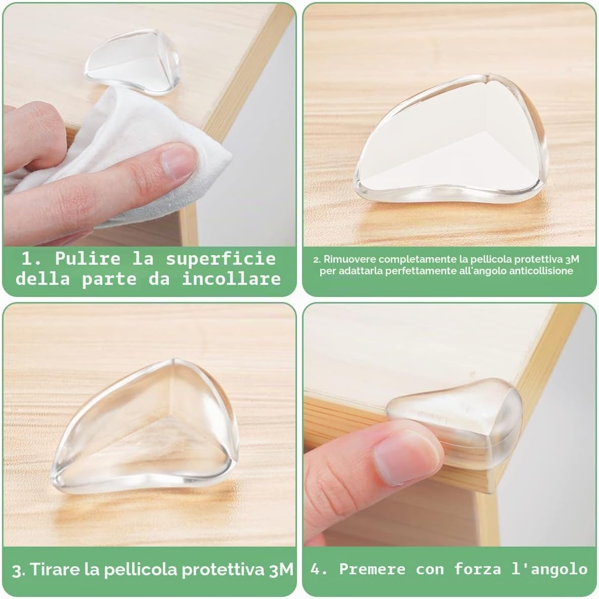 Thumbnail 3 de Vicloon Protezione Angoli, 24 Pezzi Paraspigoli per Bambini – protezioni trasparenti a forma di goccia