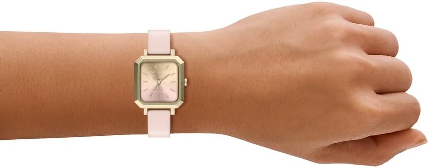 Detalle 2 de Armani Exchange Uhr für Damen – Quarz Dreizeigeruhrwerk, 27 mm Gehäuse, Lederband