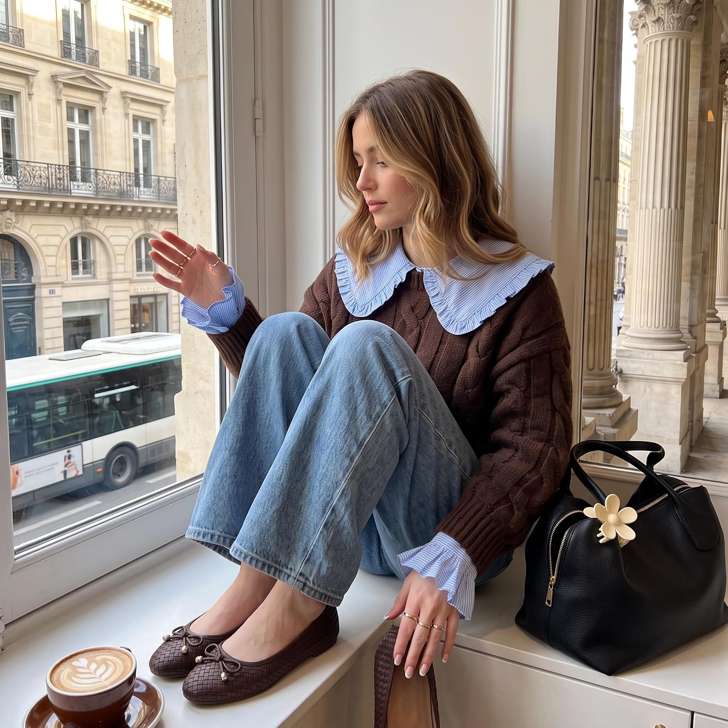 Detalle de CUSHIONAIRE Woven Ballet Flats