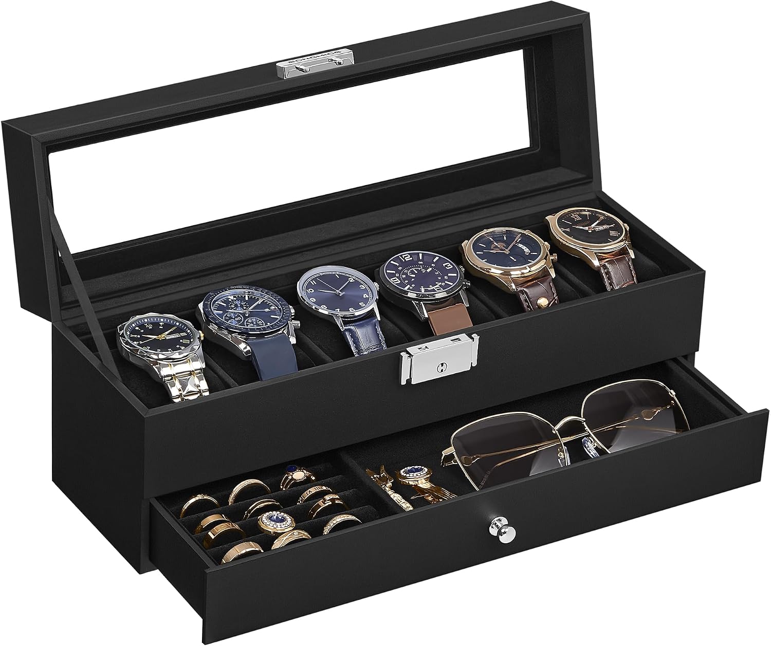 Thumbnail 6 de SONGMICS Boîte à Montres 12 Emplacements JWB012B03