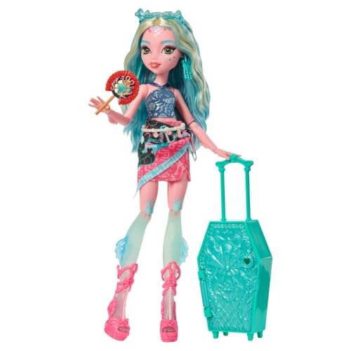 Detalle 2 de Monster High Skulltimate Secrets Lagoona Blue JDR51, muñeca con maleta y 19+ sorpresas