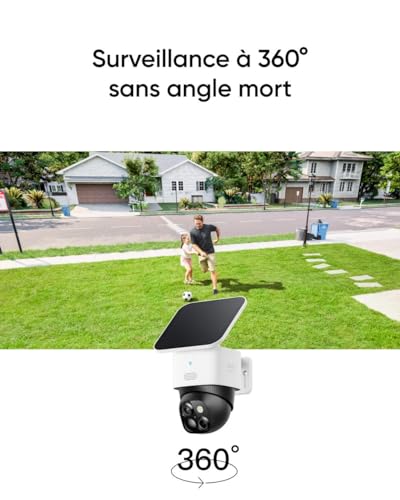 Thumbnail 3 de eufy SoloCamS340 3K – Caméra de surveillance extérieure sans-fil, solaire et 360°