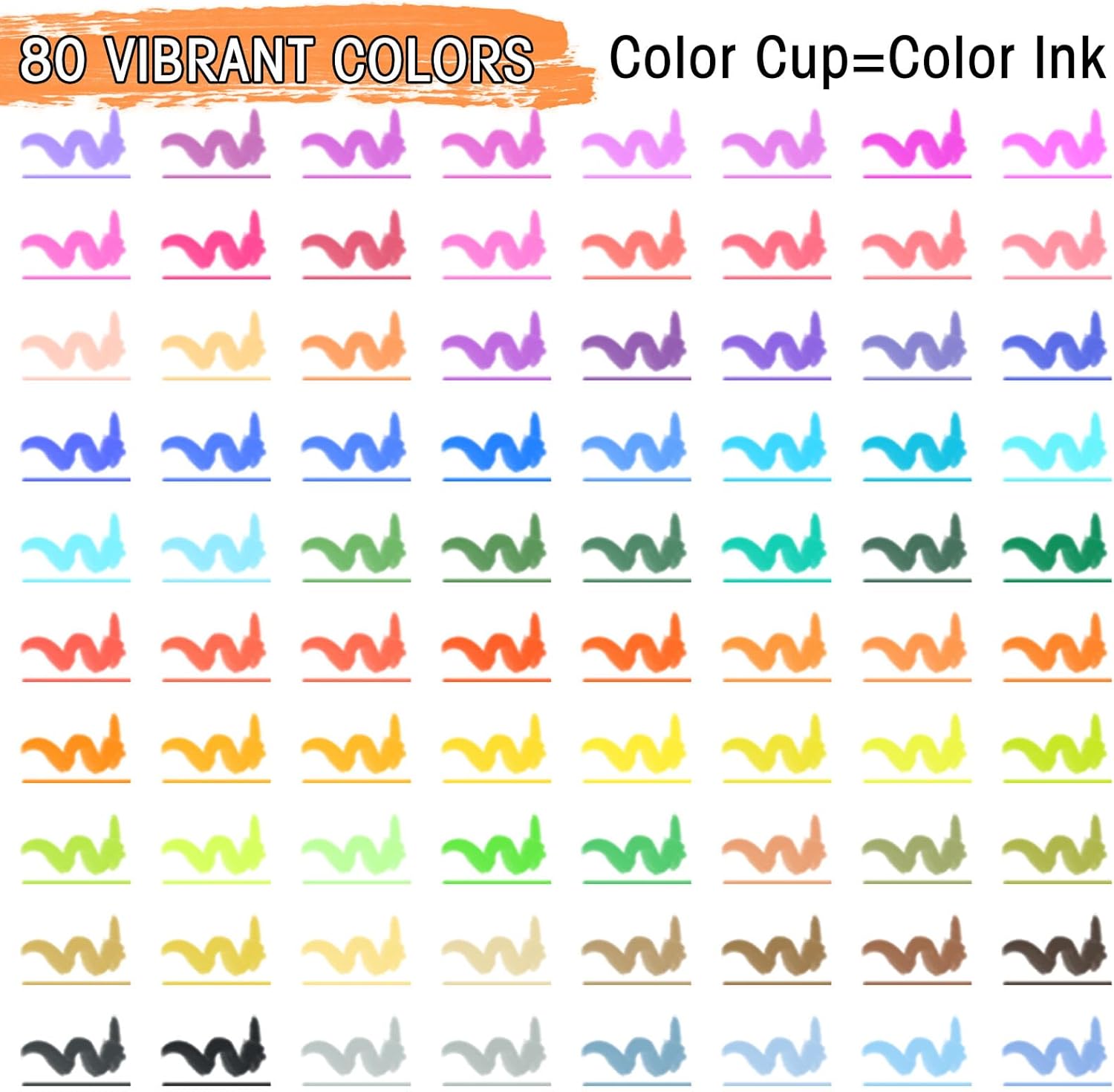 Thumbnail 8 de Gunsamg 80 Rotuladores Lettering 🎨 Punta Pincel