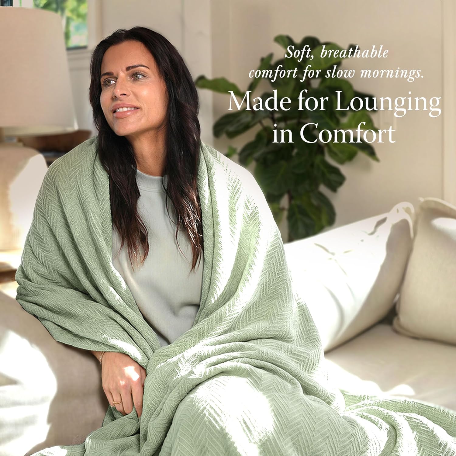 Thumbnail 2 de Threadmill Luxury Cotton King Size Blanket