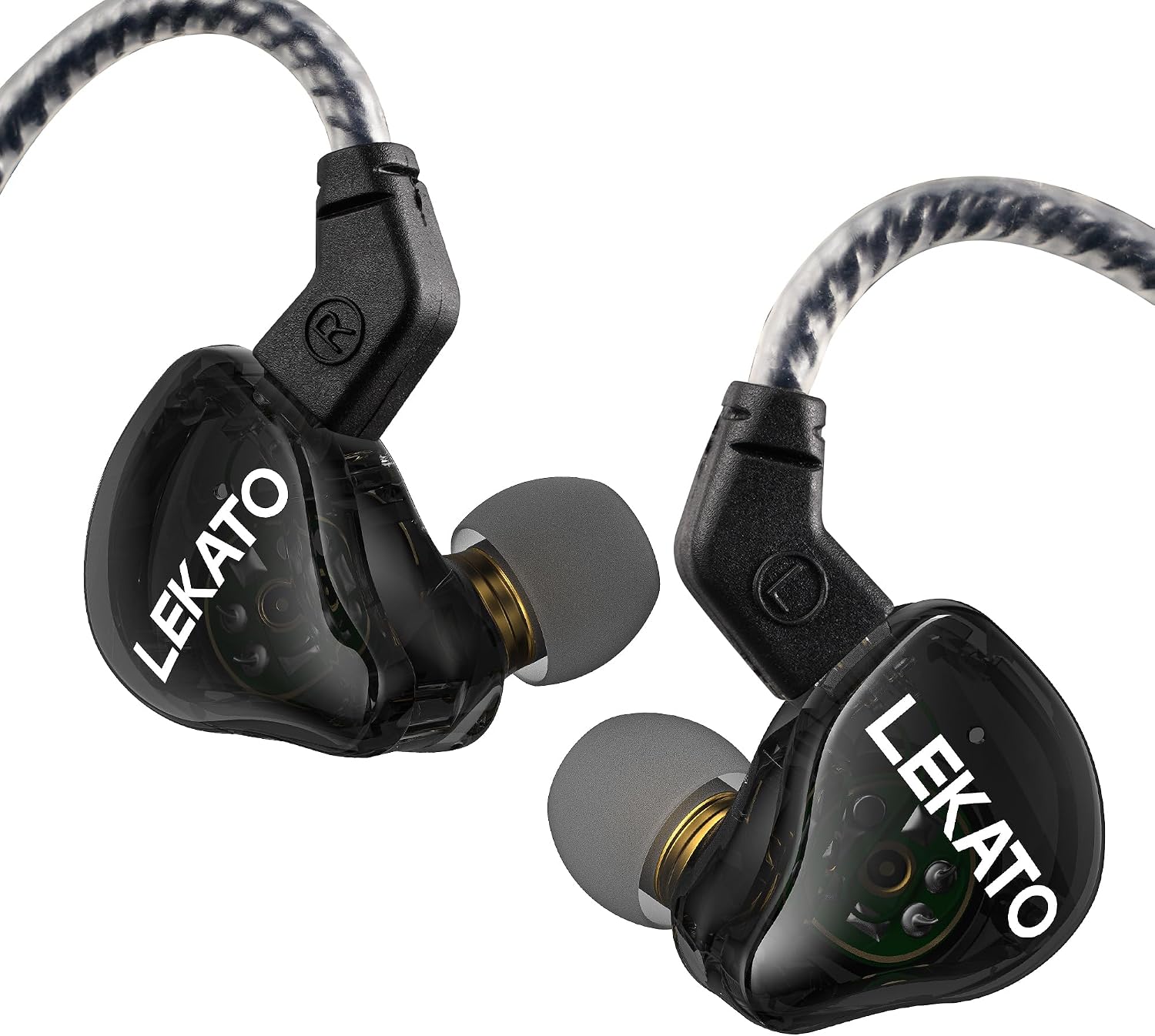 Detalle de LEKATO H5: In-Ear Monitors with Hybrid 1BA + 1DD, Detachable 2-Pin Cable