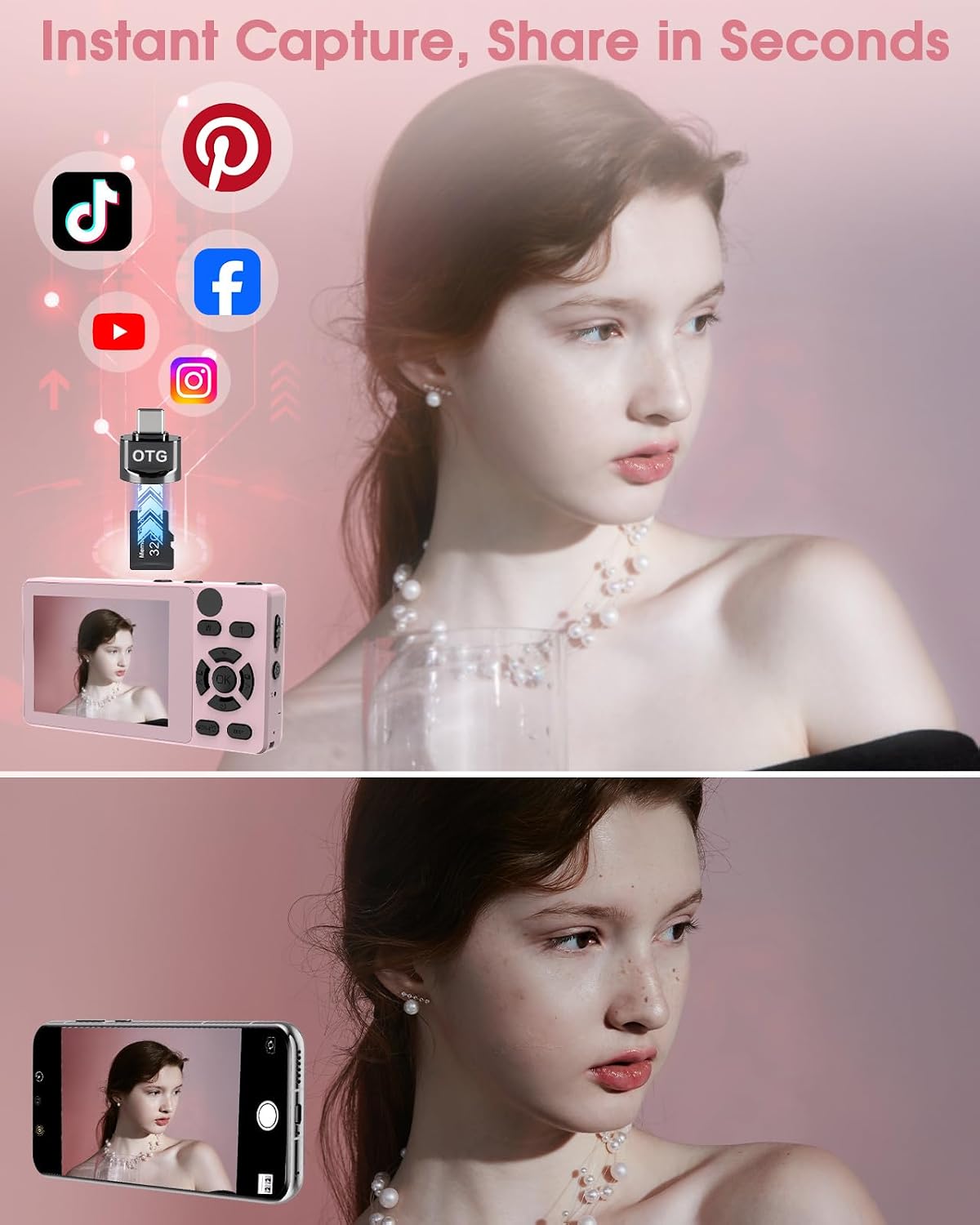 Thumbnail 5 de Vitaler 64MP 4K Digital Camera with Autofocus