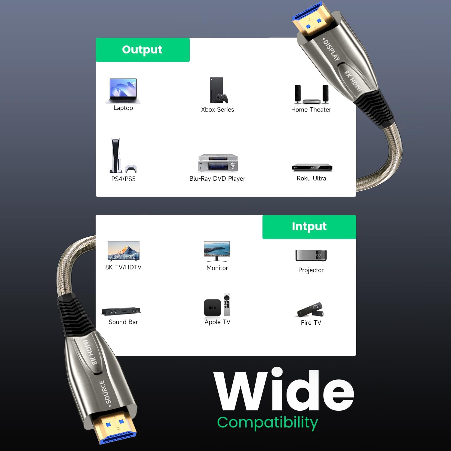 Thumbnail 5 de Ploiwue 8K HDMI AOC cable 30m for HDTV