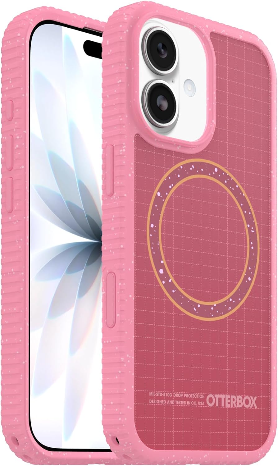 Detalle de OtterBox Soleシリーズ iPhone 17用ケース エクストラホットピンク、ストラップループ付き