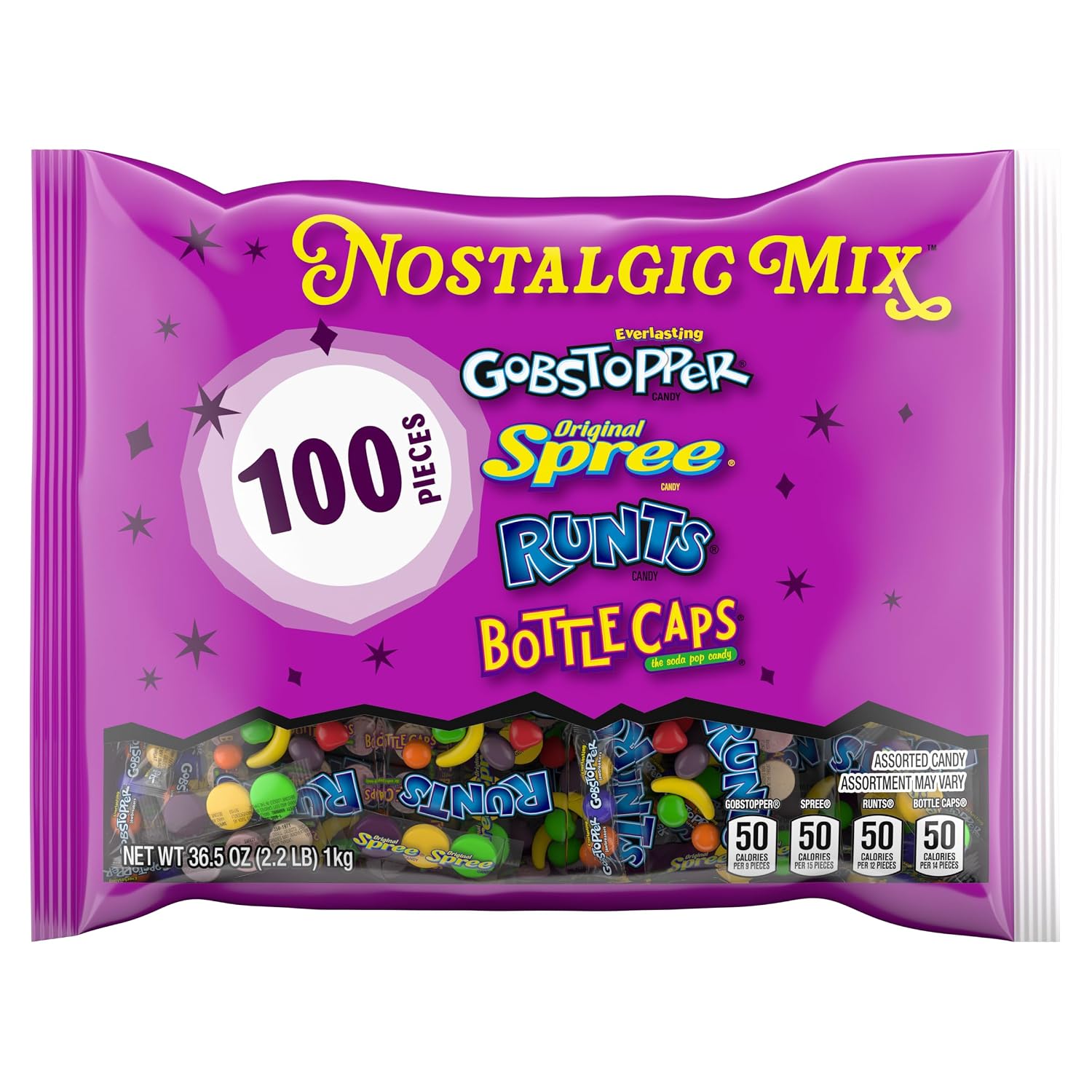 Detalle de Ferrara Gobstopper & Spree Nostalgic Party Mix, 36.5 oz, 100-Count Hard Candy