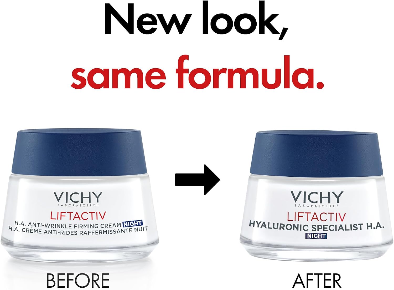 Detalle 2 de Vichy Liftactiv Hyaluronic Acid Anti-Wrinkle Firming Night Cream (50ml) for deeply hydrated, firmer-looking skin