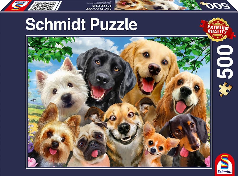 Detalle 2 de Schmidt Dog Selfie Puzzle 500 pièces 🧩
