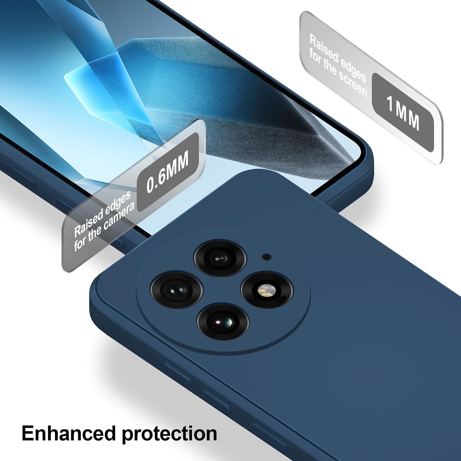 Thumbnail 4 de Btstring Soft Silicone Case for OnePlus 13 (Blue) with Upgraded Camera Protection