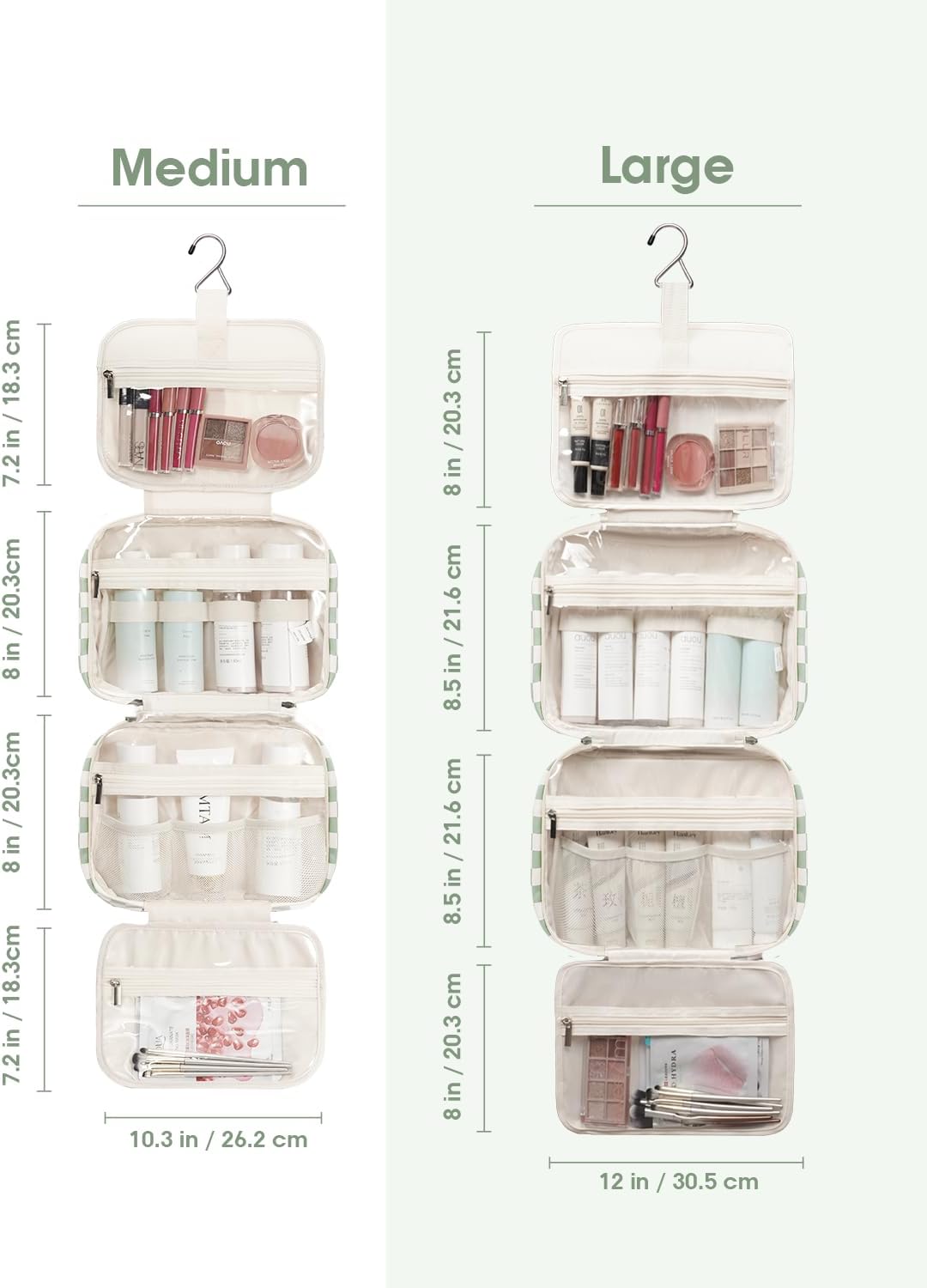 Thumbnail 2 de Narwey Large Checkered Hanging Travel Toiletry Bag