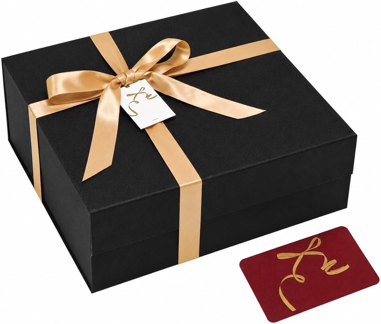 Detalle de BloomWrap Weiße Geschenkbox 33.5x30x12.5 cm – faltbar, schimmernd, Magnetverschluss