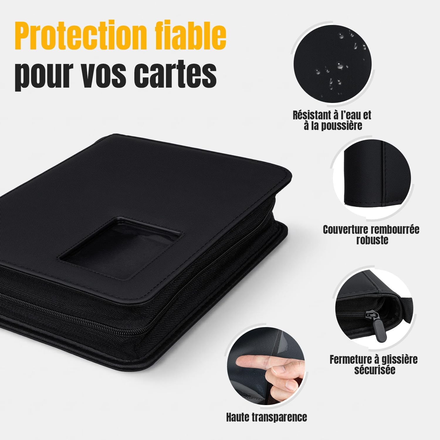 Thumbnail 6 de Album Tolesum pour 160 Cartes Toploader : classeur 4 poches, étuis inclus et design sans anneaux