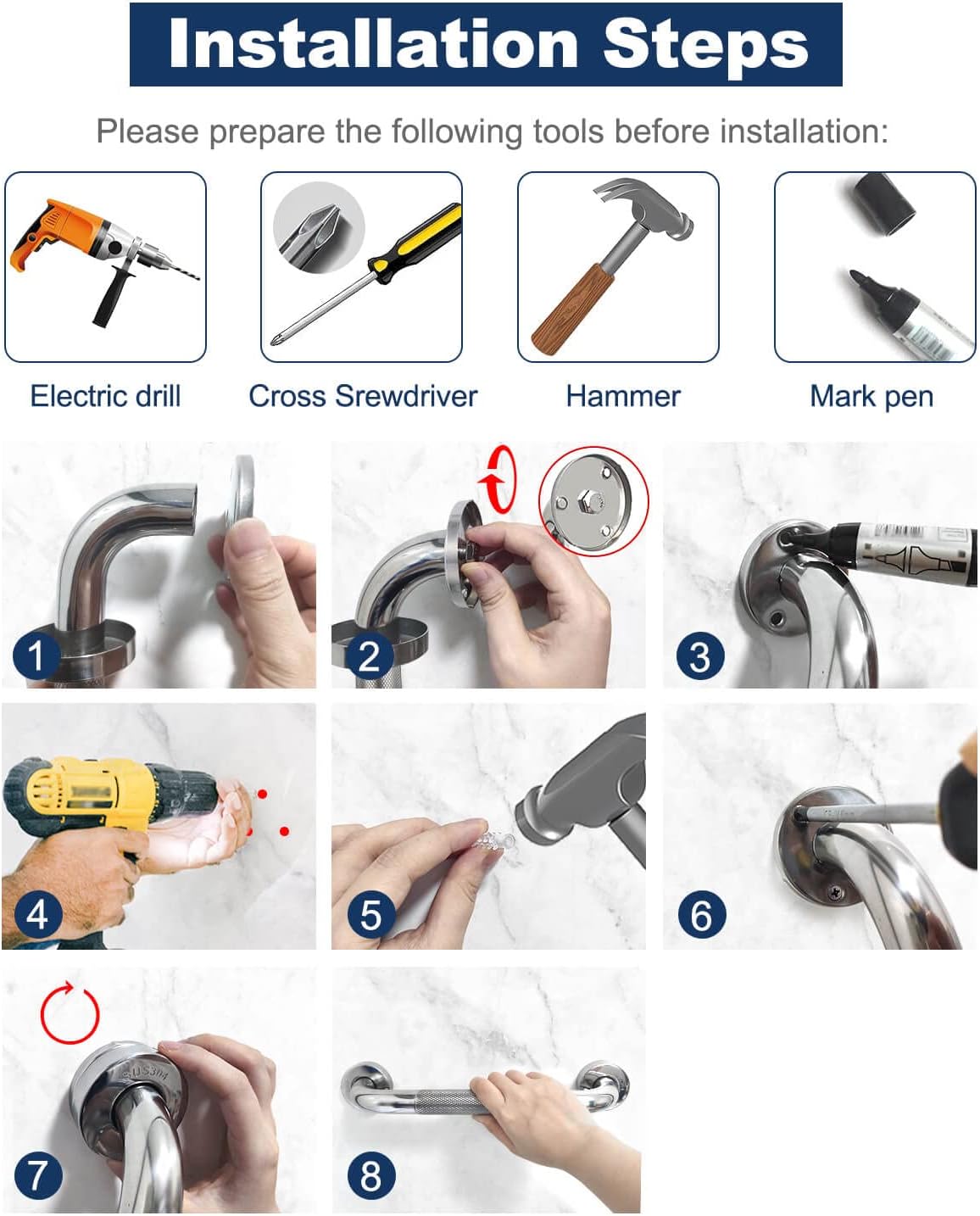 Thumbnail 4 de Howdah Haltegriff 30 cm für Dusche und Bad