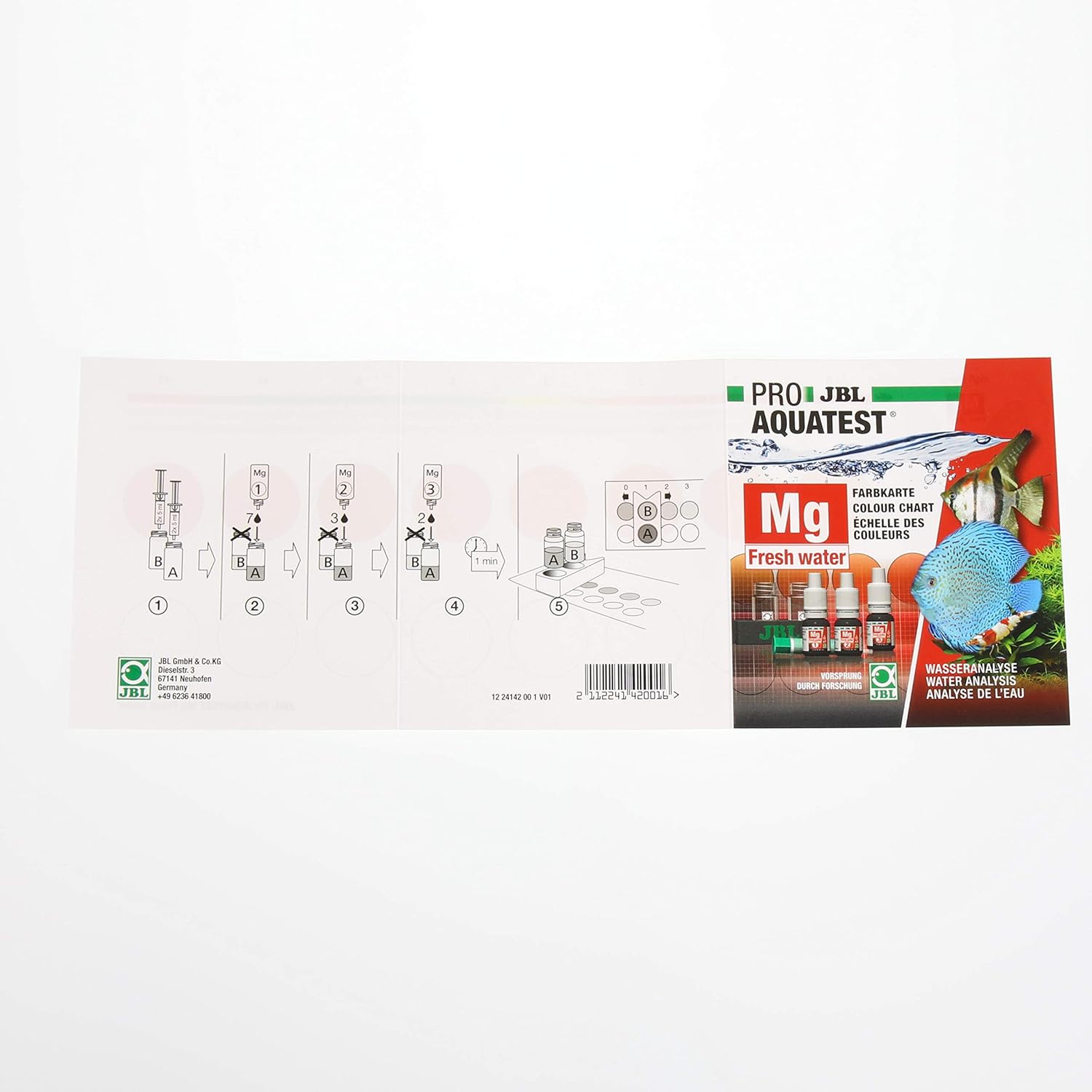 Detalle de JBL Wassertest-Set ProAquaTest Mg Fresh Water – Präzise Magnesiummessung für Süßwasser-Aquarien